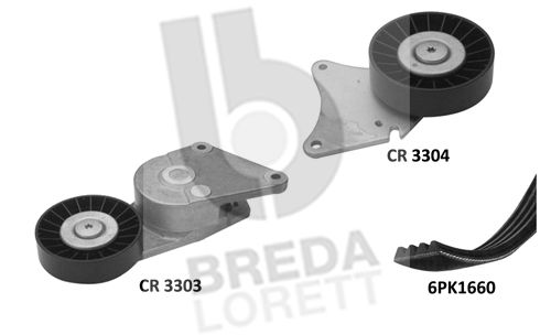 BREDA LORETT V formos rumbuotas diržas, komplektas KCA0059